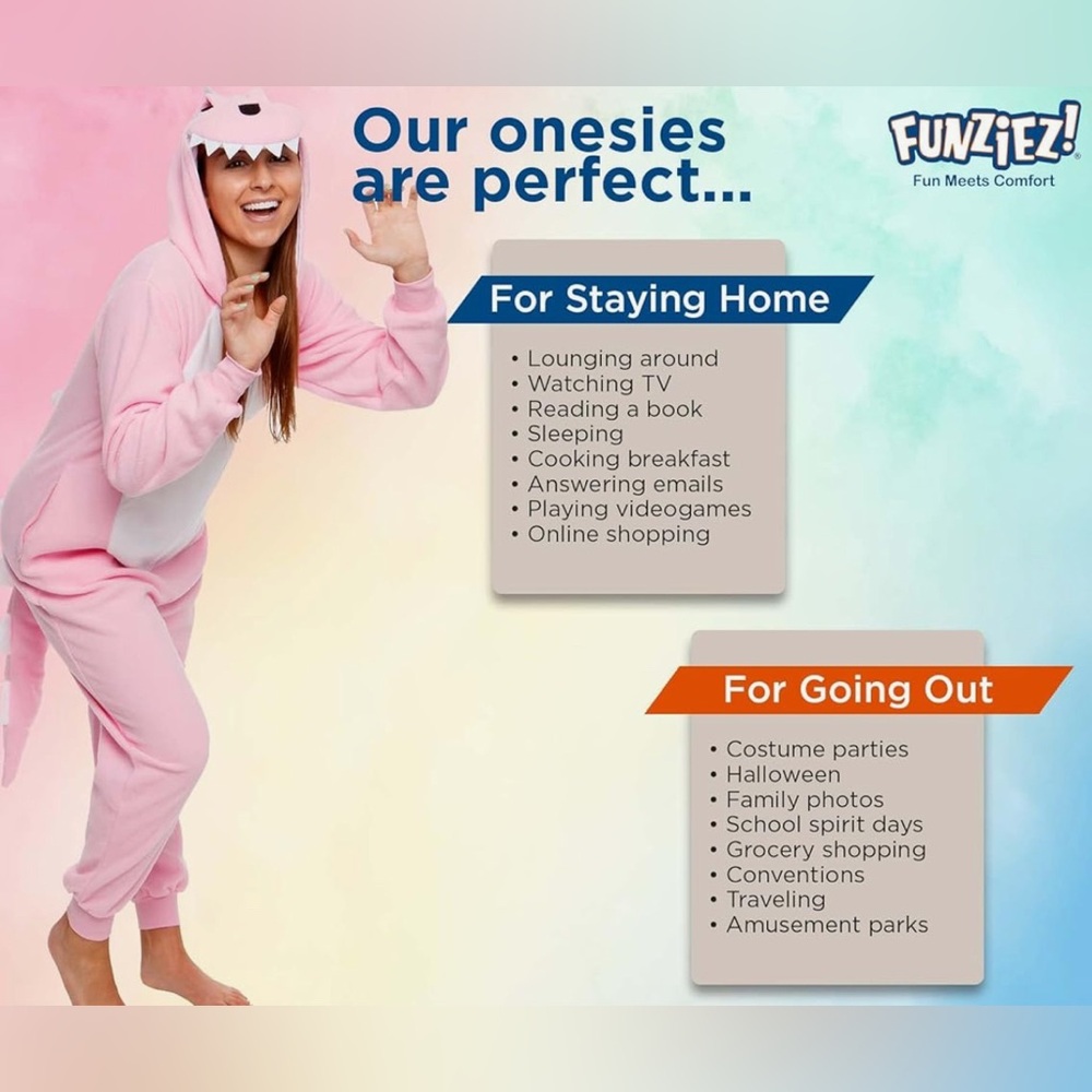 Dino unisex Adult onesie - Picture 4 of 4